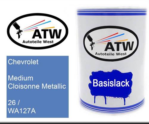 Chevrolet, Medium Cloisonne Metallic, 26 / WA127A: 500ml Lackdose, von ATW Autoteile West.